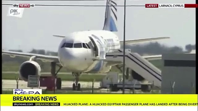 EgyptAir plane hijack- Man's dramatic escape through cockpit window before Cyprus police