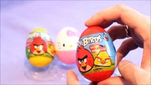 Angry Birds Toy Surprise EGGS UNBOXING Angry Birds Eggs and hello kitty KINDER SURPRISE