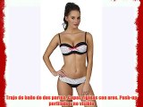 Verano Bikini Push Up para Mujer Andrea (Blanco/Negro (Punto) 38)