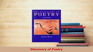 PDF  Discovery of Poetry PDF Online