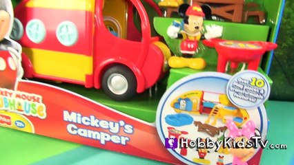 Mickey Mouse Clubhouse CAMPER Toy! Play Doh Flood Surprise Toy Disney Minnie Goofy by Hobb