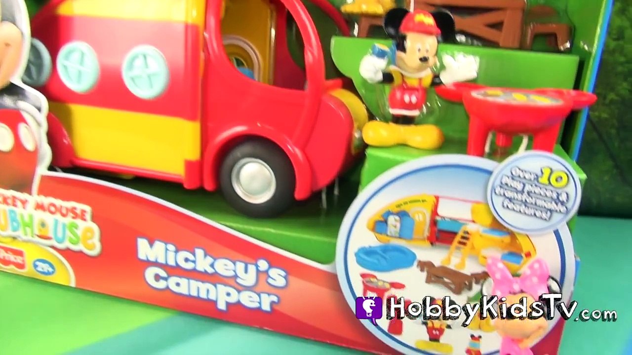 Mickey Mouse Clubhouse CAMPER Toy! Play Doh Flood Surprise Toy Disney Minnie Goofy by Hobb