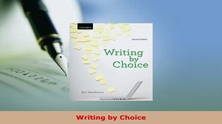 PDF  Writing by Choice Read Full Ebook
