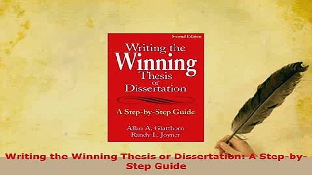 Download Writing the Winning Thesis or Dissertation A StepbyStep Guide Download Online