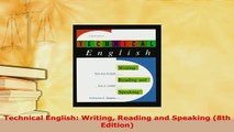 PDF  Technical English Writing Reading and Speaking 8th Edition Download Online