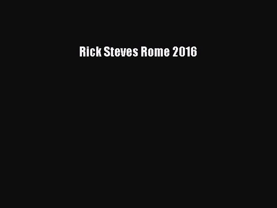 PDF Rick Steves Rome 2016  EBook