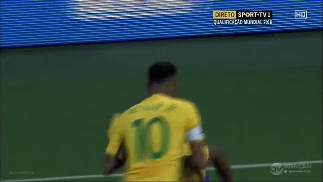Douglas Costa Goal - Brazil 1 - 0 Uruguay - World Cup Qualification (25.03.2016)