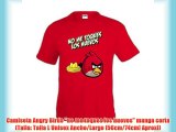 Camiseta Angry Birds no me toques los huevos manga corta (Talla: Talla L Unisex Ancho/Largo