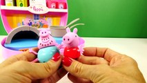 Play Doh Peppa Pig Mini Pizzeria Shop Playdough Pizza George and Grandpa Pig Toys