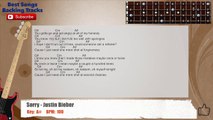 Sorry - Justin Bieber Bass Backing Track with scale, chords and lyrics