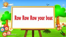 Row row row your boat - 3D Animation English Nursery rhyme for children with lyrics