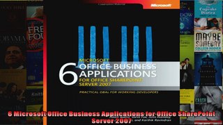 6 Microsoft Office Business Applications for Office SharePoint Server 2007