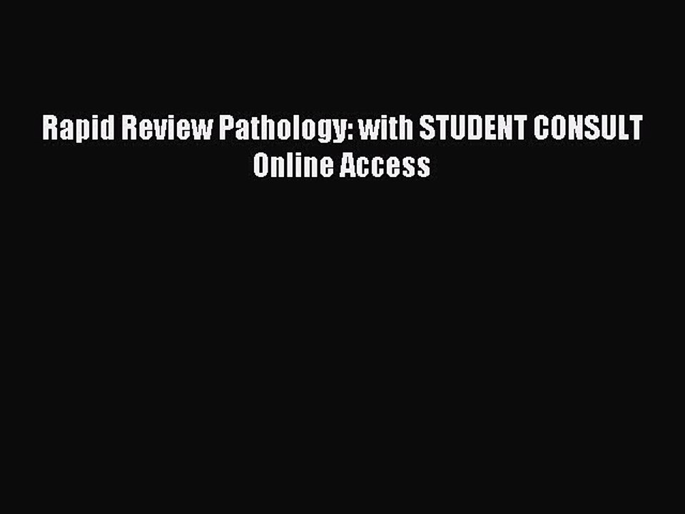 Read Rapid Review Pathology: with STUDENT CONSULT Online Access Ebook Free
