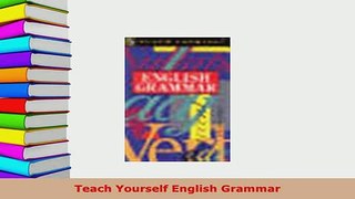 PDF  Teach Yourself English Grammar Free Books