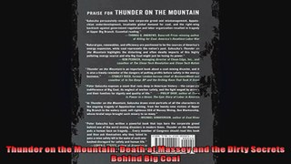 Thunder on the Mountain Death at Massey and the Dirty Secrets Behind Big Coal