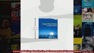 Energy Policy Analysis A Conceptual Framework