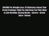 Read JUICING For Weight Loss: 37 Delicious Juices That Crush Cravings Fight Fat And Keep You