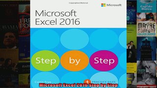 Microsoft Excel 2016 Step by Step