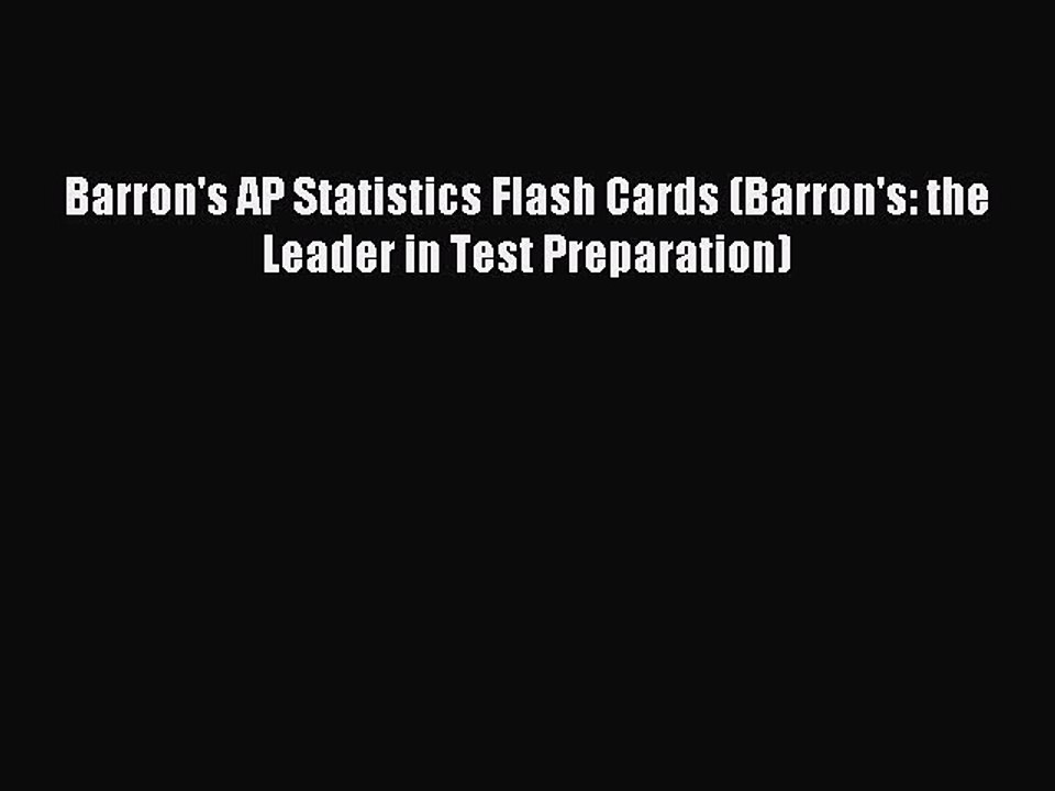 Read Barron's AP Statistics Flash Cards (Barron's: the Leader in Test Preparation) Ebook Free