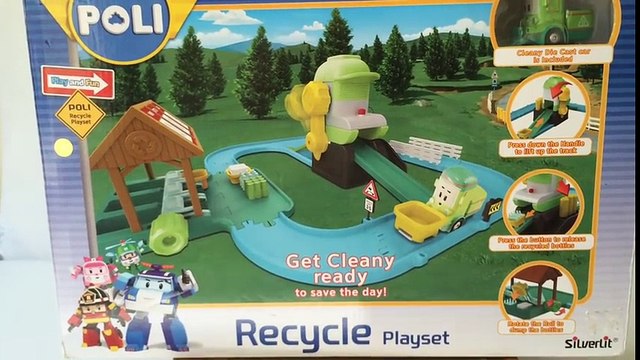 Robocar Poli Recycle Center Playset Cleany 로보카 폴리 - Unboxing Demo Review Robocar Poli Dessin Animé