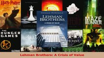 PDF  Lehman Brothers A Crisis of Value  Read Online