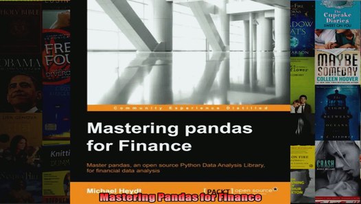 Mastering Pandas For Finance Video Dailymotion