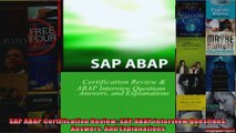 SAP ABAP Certification Review SAP ABAP Interview Questions Answers And Explanations