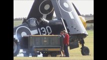 F4U Corsair wings fold down at Duxford