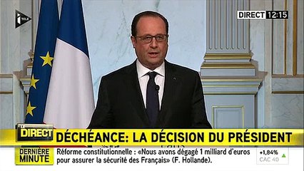 Download Video: François Hollande annonce qu’il renonce à la déchéance de nationalité