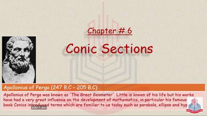 Conic Sections Plane And Cones