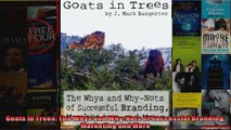 Goats in Trees The Whys and WhyNots of Successful Branding Marketing and More