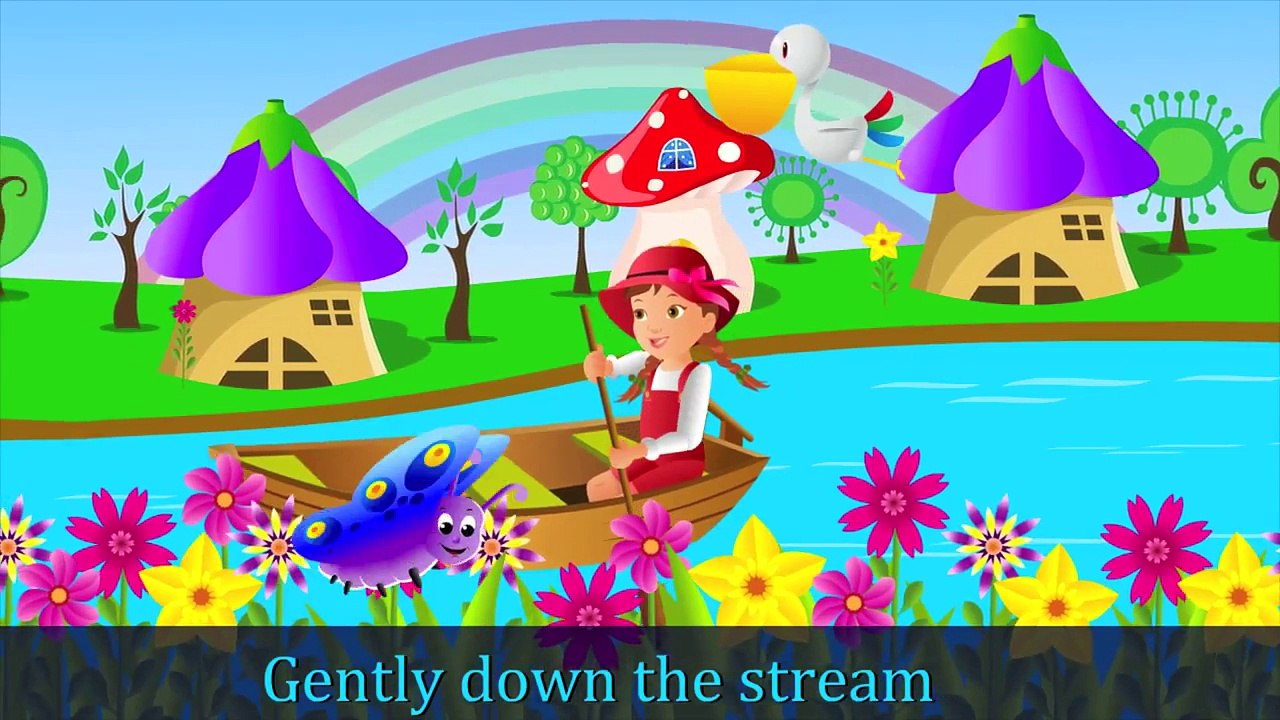 Row Row Row Your Boat Nursery Rhyme HD with lyrics by eFlashApps