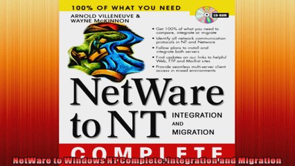 NetWare to Windows NT Complete Integration and Migration