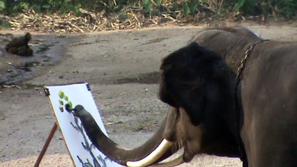 thaïlande les éléphants artistes