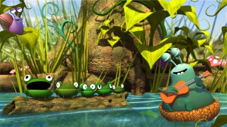 FIVE LITTLE SPECKLED FROGS | 3D Animated Nursery Rhyme for children HD Kids Songs DizzyMoo