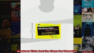 Windows Vista Just the Steps For Dummies