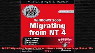 MCSE Migrating from NT4 to Windows 2000 Exam Prep Exam 70222