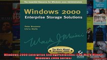 Windows 2000 Enterprise Storage Solutions The Mark Minasi Windows 2000 Series