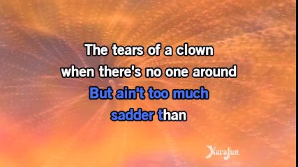 Karaoke lyrics Karaoke The Tears Of A Clown Smokey Robinson