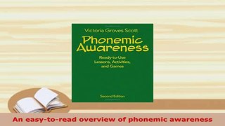 Download  Phonemic Awareness ReadytoUse Lessons Activities and Games Download Full Ebook
