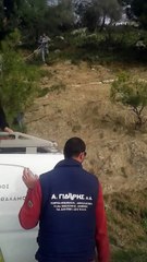 Ils secourent une chèvre suspendue à une ligne électrique