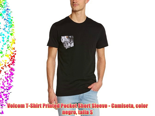 Volcom T-Shirt Printed Pocket Short Sleeve – Camiseta color negro talla S