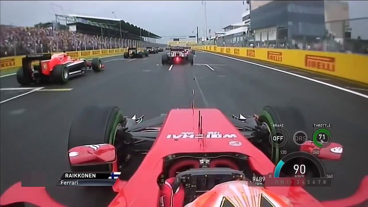 F1 Hungary 2014 - Kimi Räikkönen Onboard Start