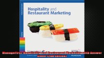 ManageFirst Hospitality and Restaurant Marketing with Answer Sheet 2nd Edition