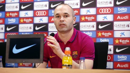 Iniesta: " Queremos ganar para acercarnos a la Liga"