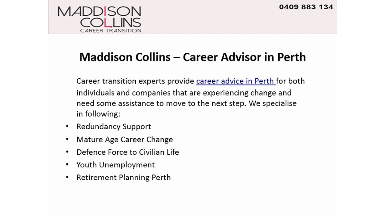 Career Advisor in Perth - Maddison Collins