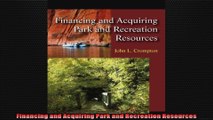 Financing and Acquiring Park and Recreation Resources