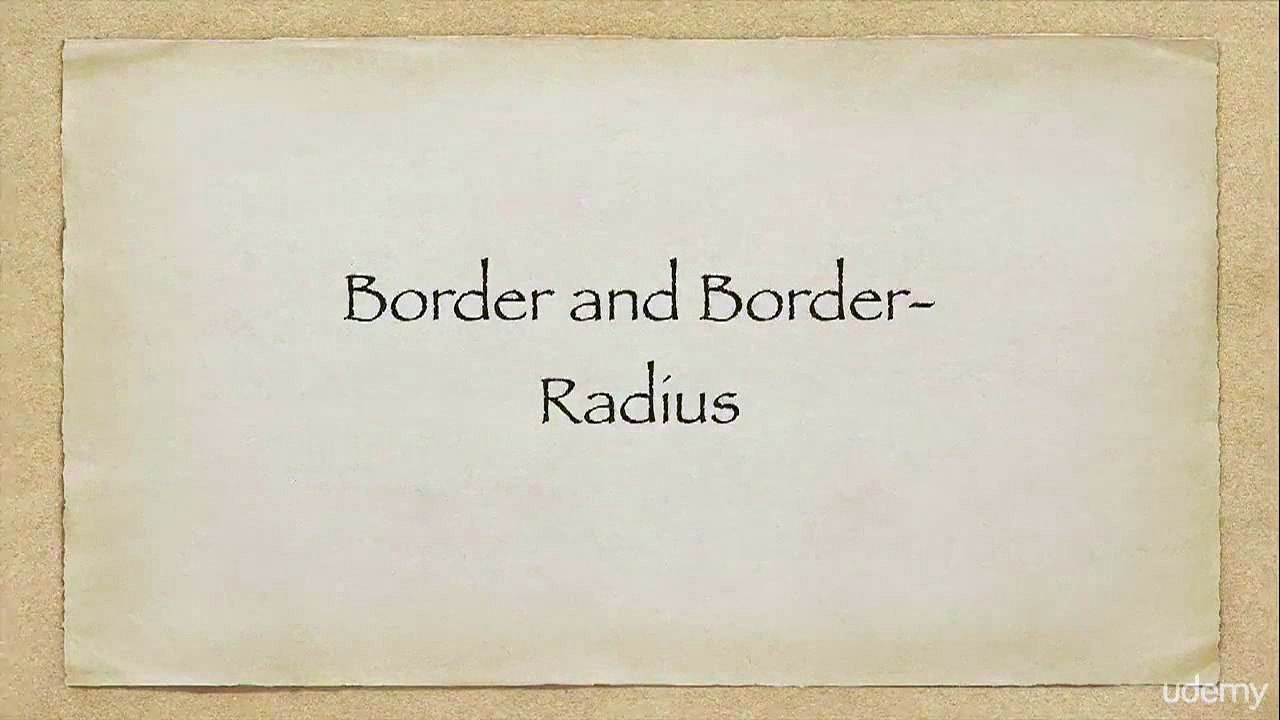 Border and Border-Radius->HTML,CSS