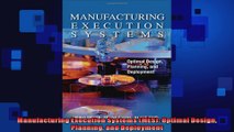 Manufacturing Execution Systems MES Optimal Design Planning and Deployment
