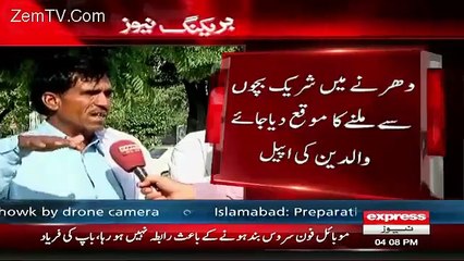 Parents Urging Molvi To Let Them Meet Their Children Present In Dharna